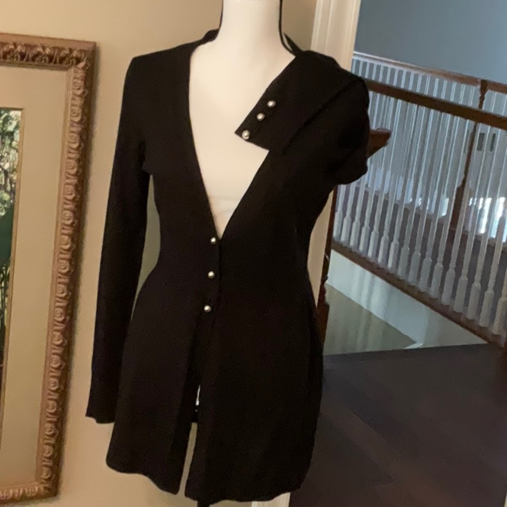 Sweater with gold button detail